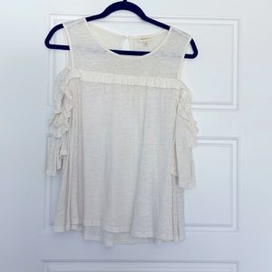 Anthropologie Meadow Rue Cold Shoulder top
